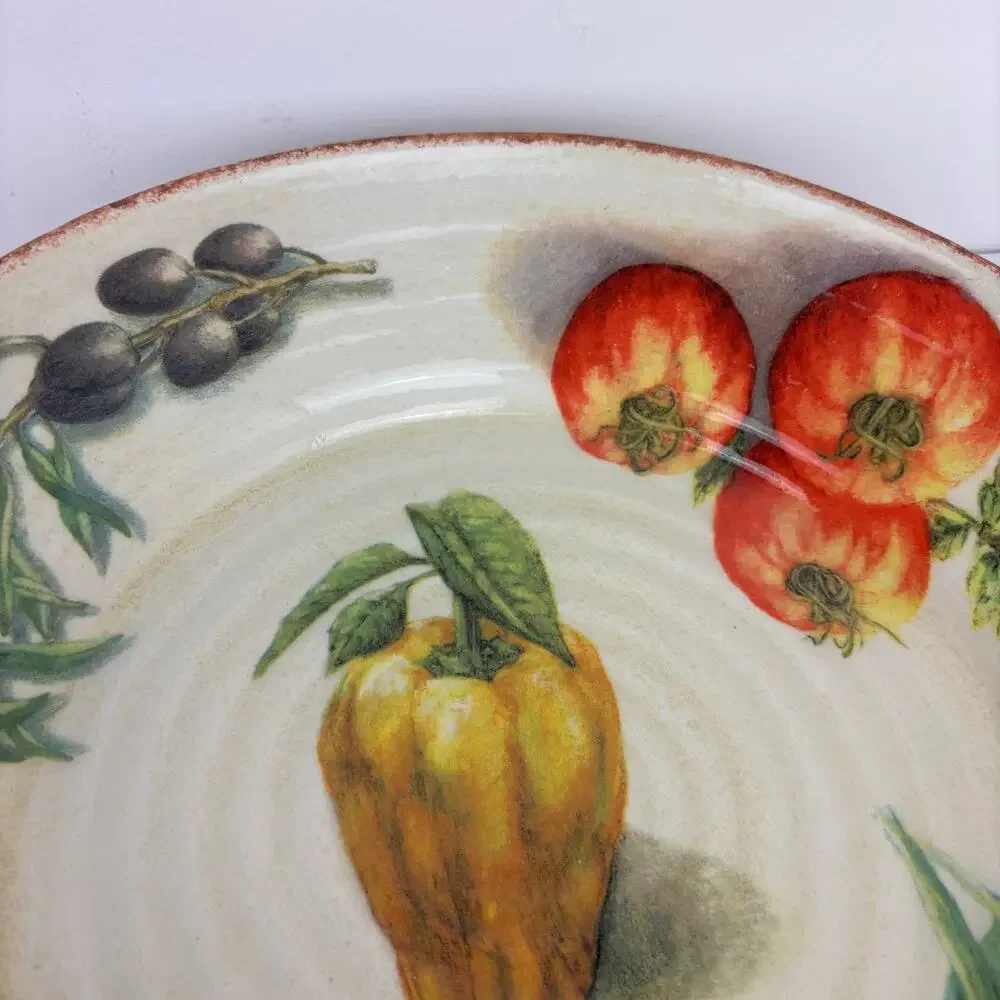 Williams Sonoma Jardin Potager Italy Vegetables LARGE PASTA Serving Bowl 14.5